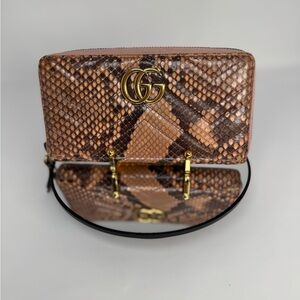 Authentic Gucci GG Marmont Python Wallet